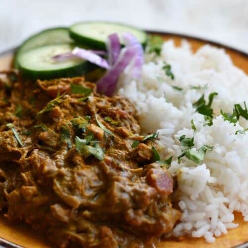 Crock Pot Cottontail Rabbit Korma is a fun and delicious alternative to Chicken Korma