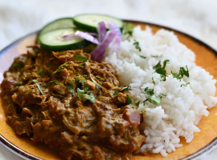 Crock Pot Cottontail Rabbit Korma is a fun and delicious alternative to Chicken Korma