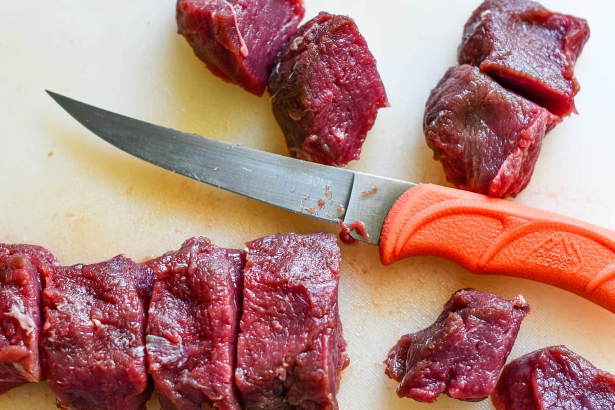 Deer Backstrap for Pinchos Morunos
