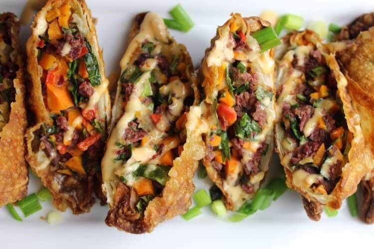 Goose Pastrami Irish Egg Rolls