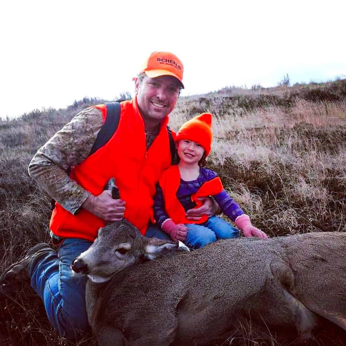 Jeff Benda and Daughter on North Dakota Mule Deer Hunt