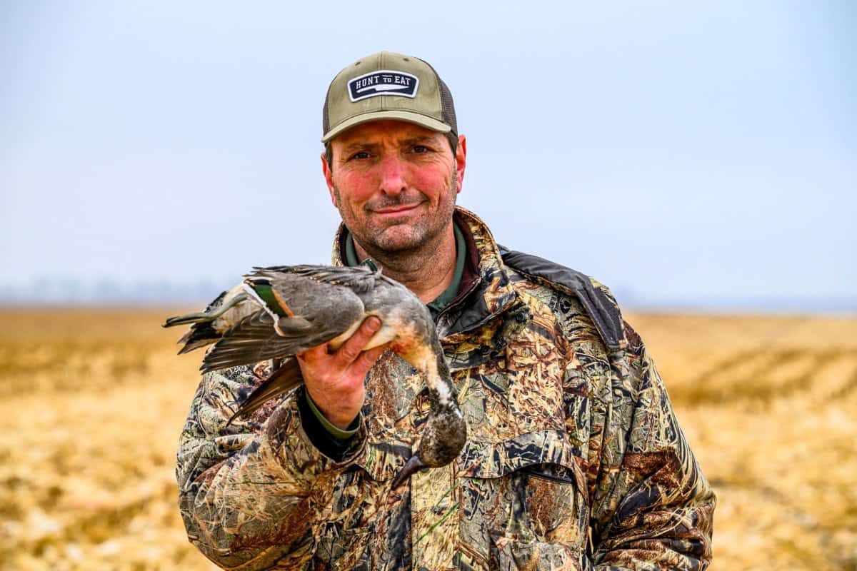 Jeff Benda with North Dakota Pintail for Duck Potstickers