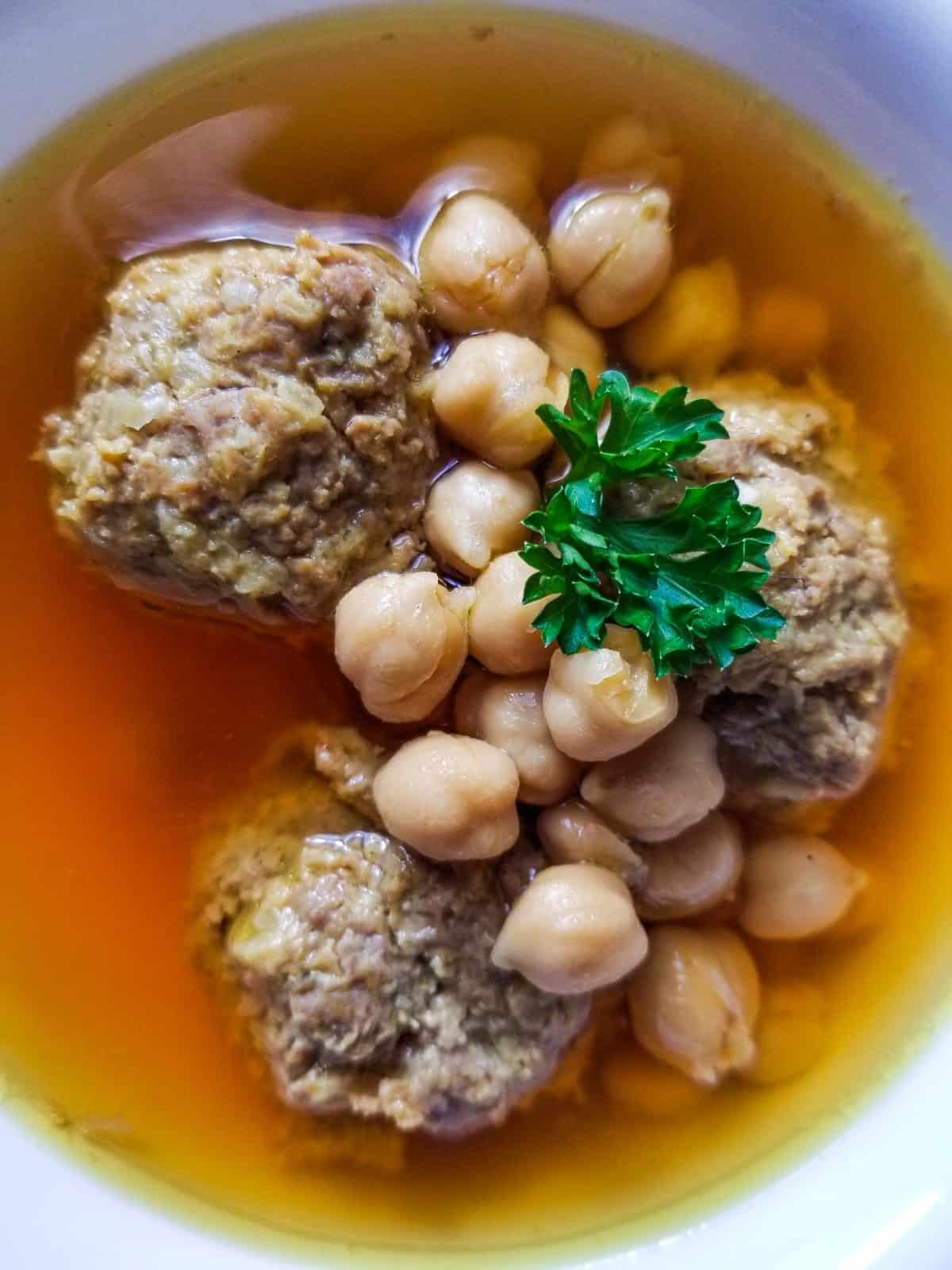 Persian Jewish Gondi Soup (Abgoosht)