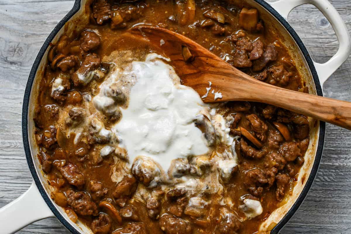 Sour Cream in Stroganoff Sauce