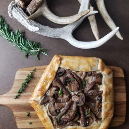 Venison Steak and Mushroom Galette Recipe