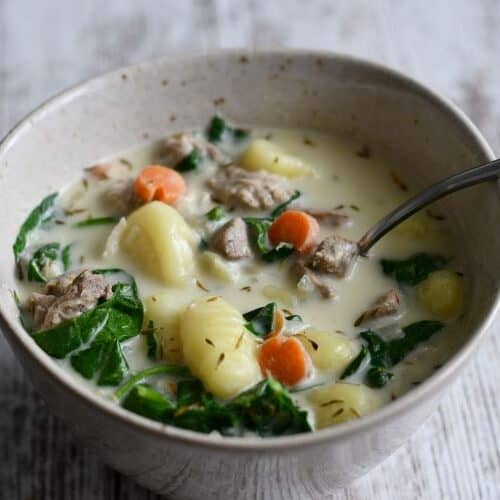 This Pheasant Gnocchi Soup is my twist on the Olive Garden Chicken Gnocchi Soup