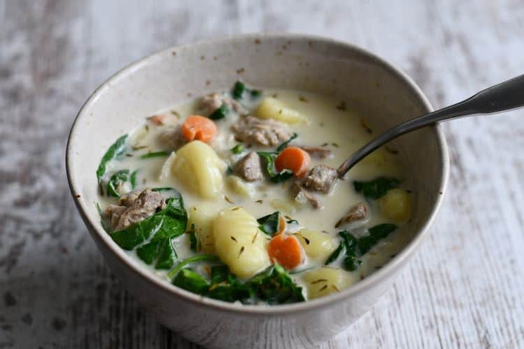 This Pheasant Gnocchi Soup is my twist on the Olive Garden Chicken Gnocchi Soup