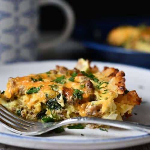 Everybody's Favorite Deer Sausage and Hash Brown Crust Quiche