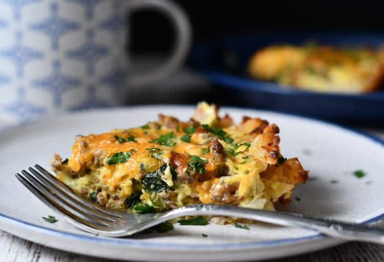 Everybody's Favorite Deer Sausage and Hash Brown Crust Quiche