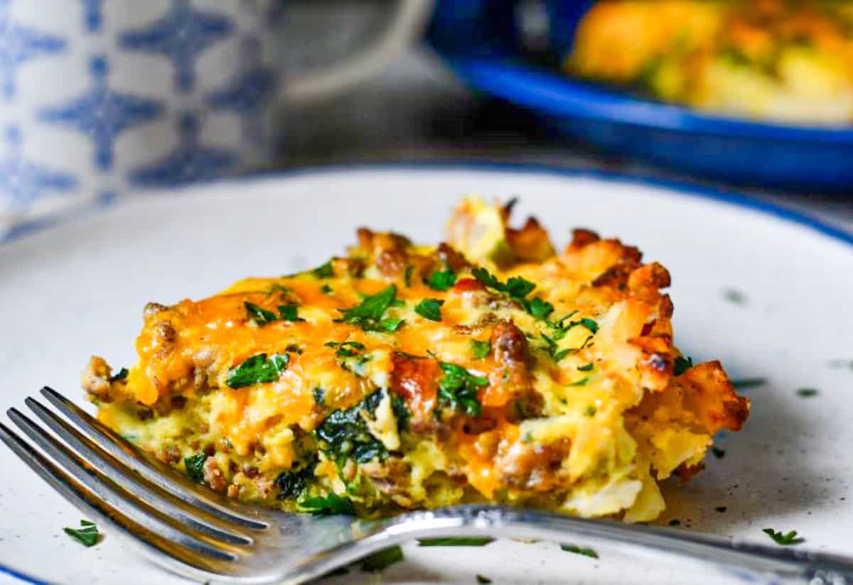 Deer Sausage and Hash Brown Crust Quiche by Jeff Benda