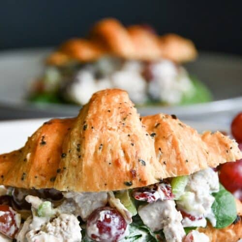 Pheasant Salad Sandwich with Grapes