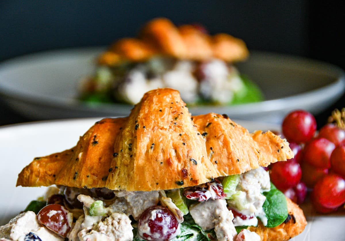 The Best Pheasant Salad Sandwich with Grapes