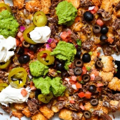 Venison Totchos (Tater Tot Nachos)