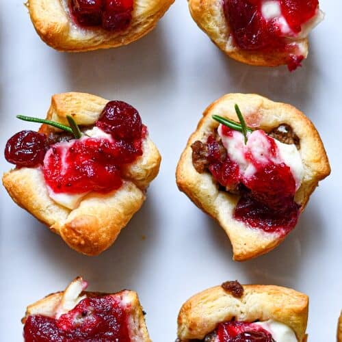 Deer Sausage Cranberry Brie Bites with Rosemary is one of our favorite Christmas appetizers