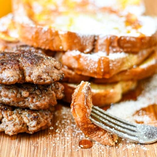 Breakfast Deer Sausage with French Toast