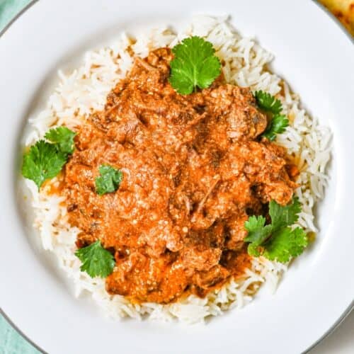 Venison Rogan Josh Recipe with Garlic Naan