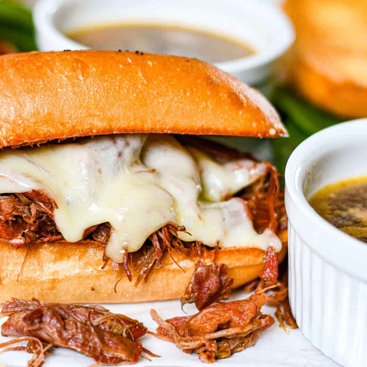 Wild Goose Slow Cooker French Dip Sandwiches