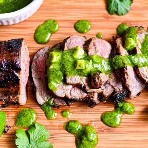 Bighorn Sheep Steak with Chimichurri Sauce