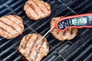 Medium Rare Venison Burgers with Instant Read Meat Thermometer