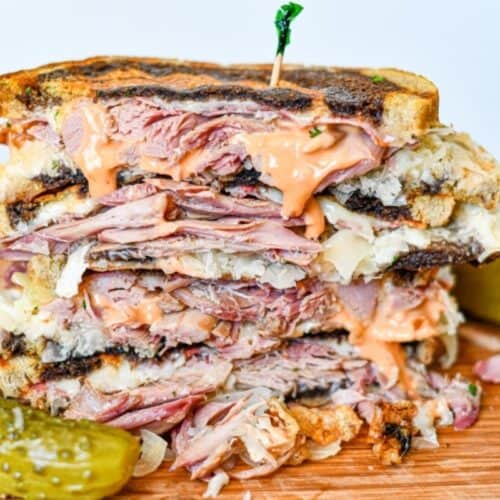 Corned Rabbit Reuben Sandwich