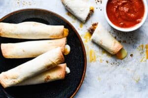 Venison Pizza Roll Ups with Marina Sauce