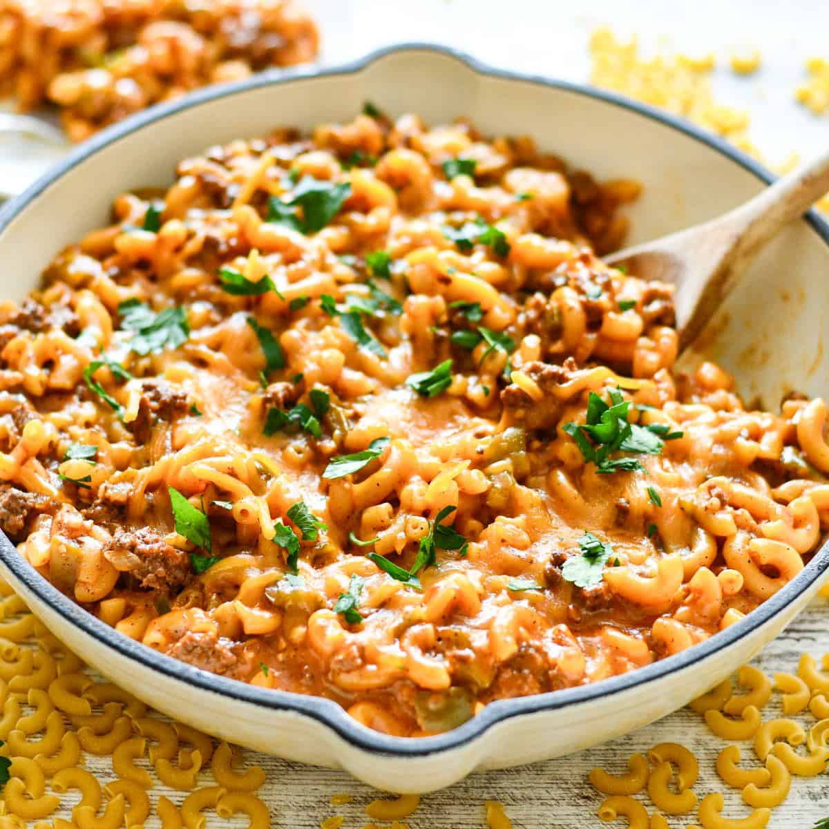 Sloppy Joe Mac and Cheese