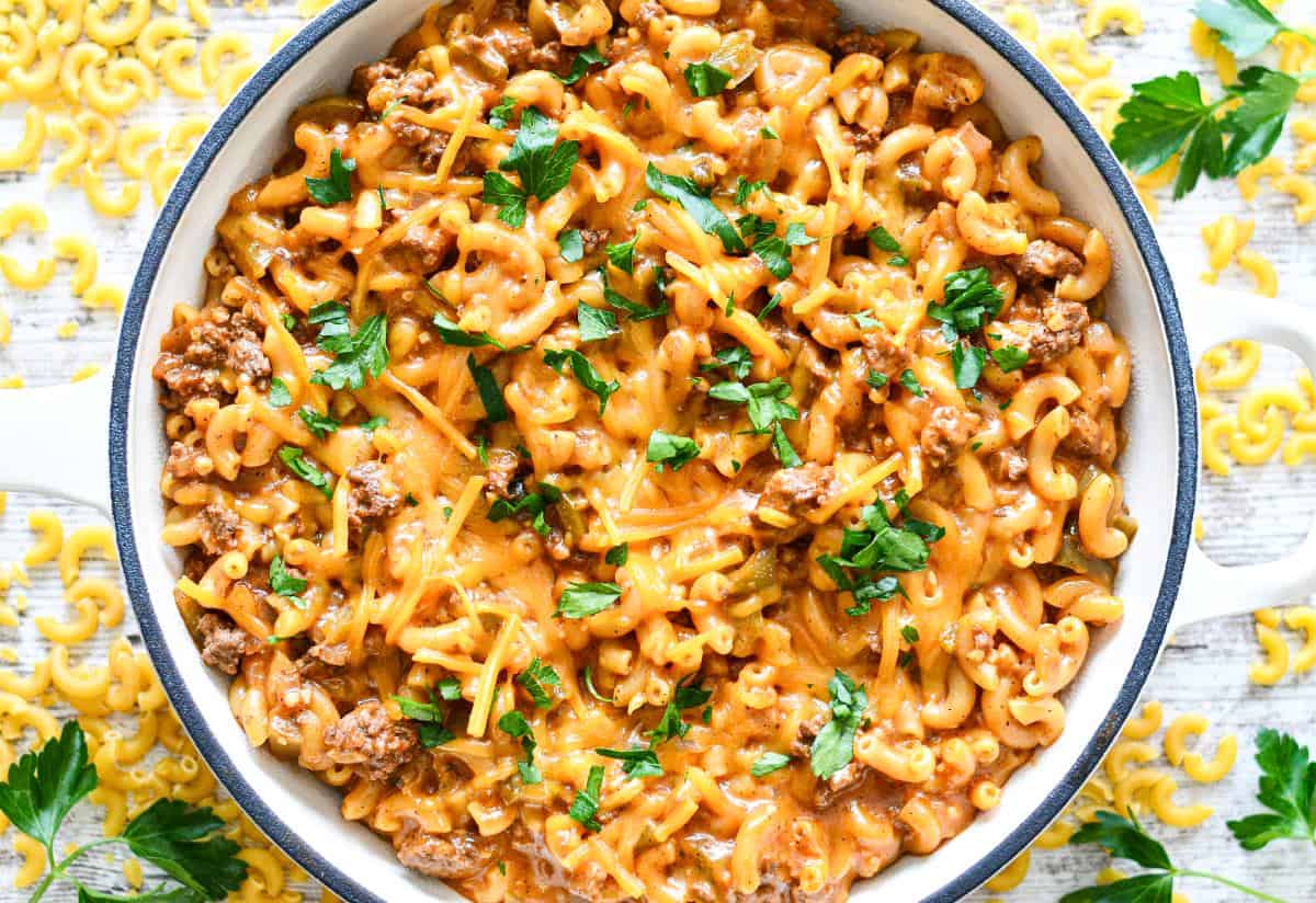 Sloppy Joe Mac and Cheese (Sloppy Joe Pasta)