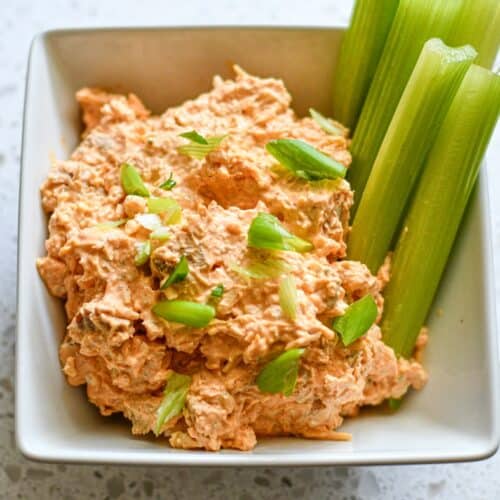 Buffalo Chicken Dip made with Pheasant Celery