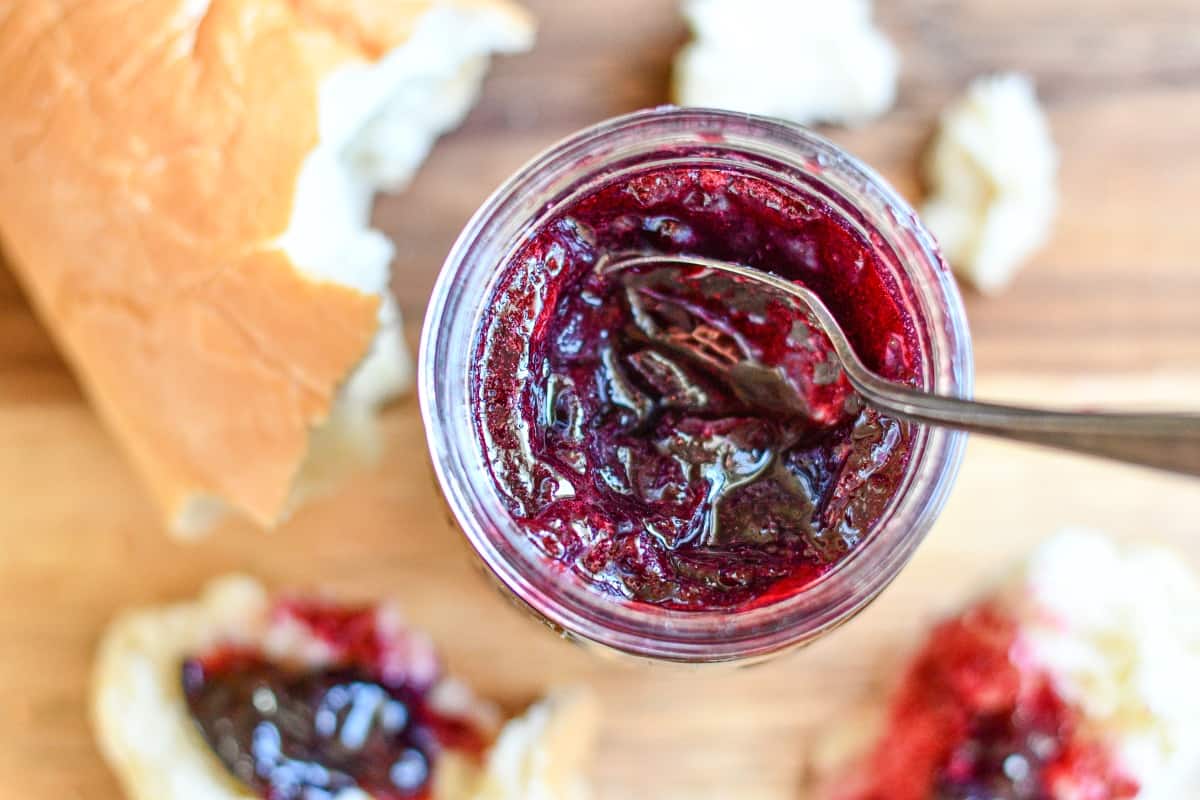 Cherry Jam with Bread