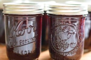 Sour Cherry Syrup in Jars