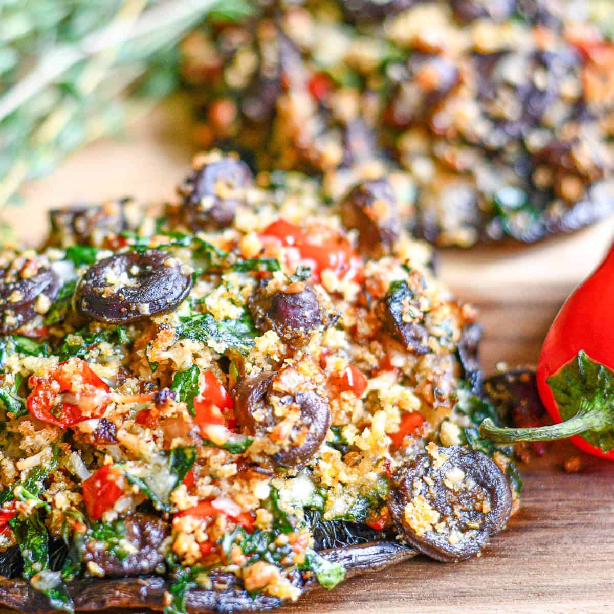 Stuffed Mushrooms with Duck Heart Recipe