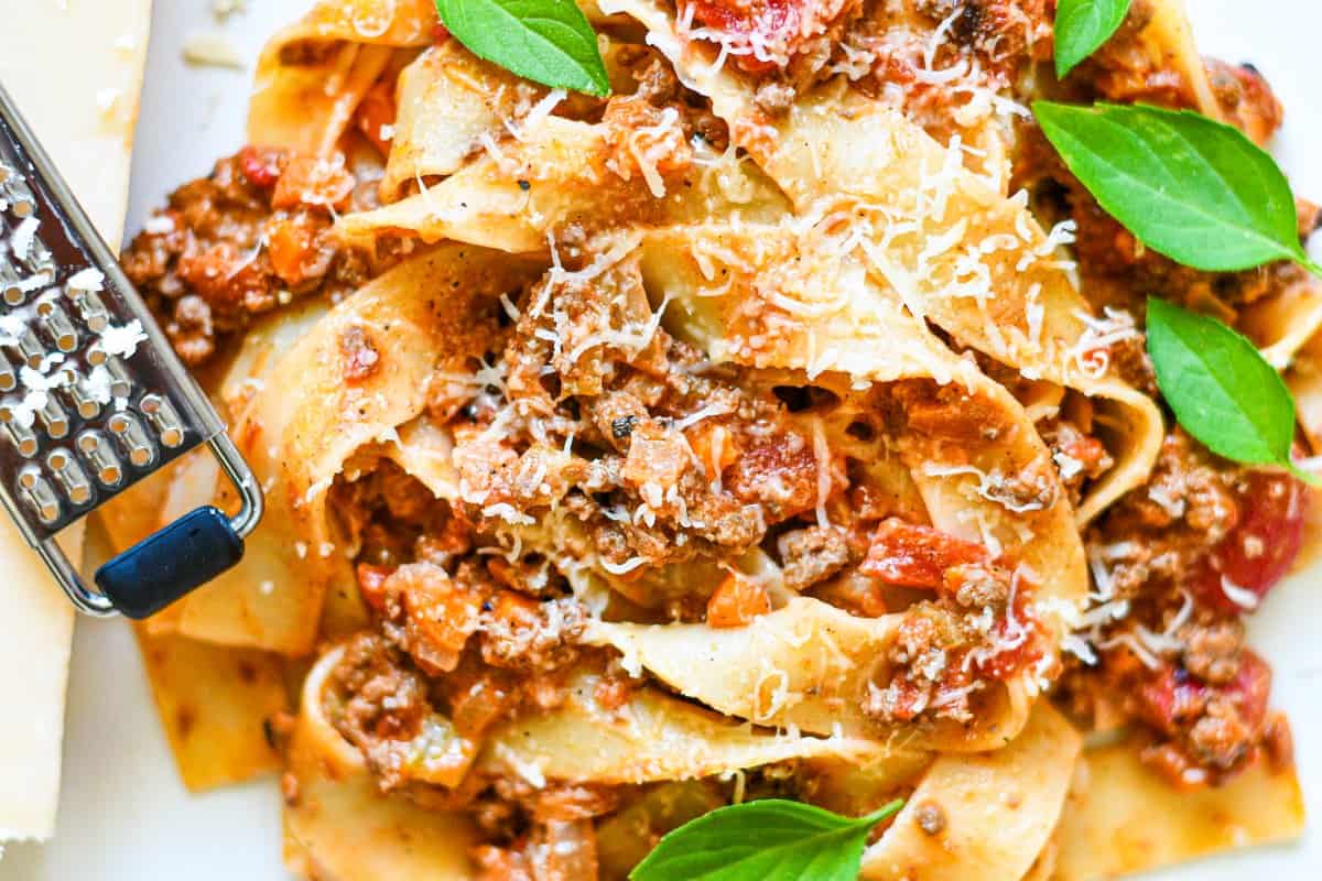 Pappardelle with Venison Bolognese