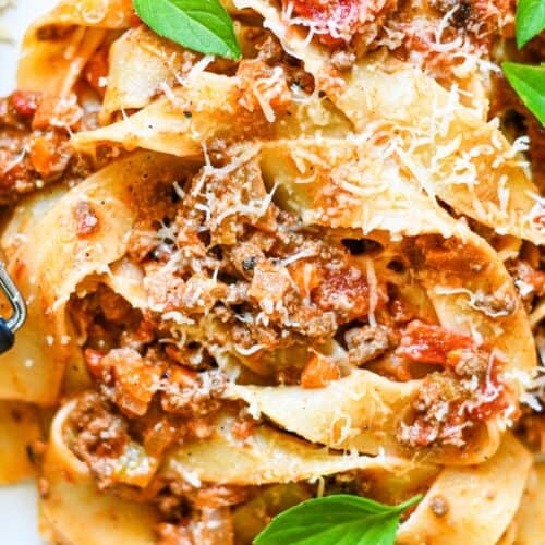 Pappardelle with Venison Bolognese