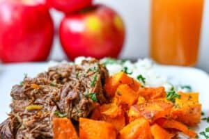 Apple Cider Braised Deer Roast with Butternut Squash