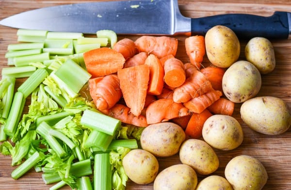 Carrots Celery Baby Potatoes