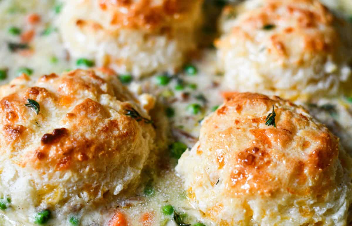 Pot Pie with Biscuit Topping