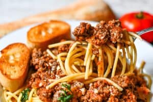 Venison Spaghetti with Homemade Spaghetti Sauce