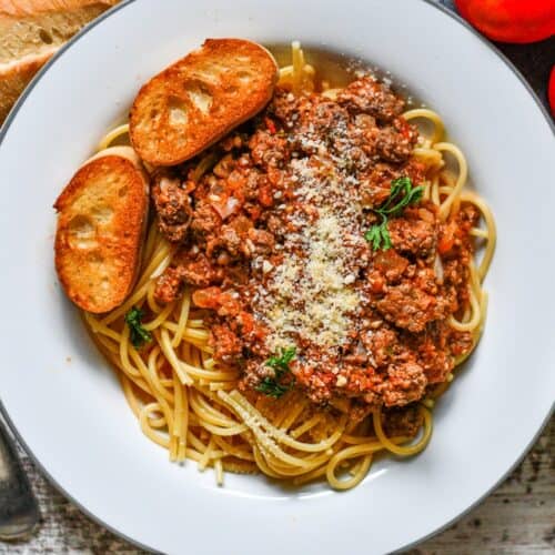 Easy Venison Spaghetti Sauce is one of our favorite ground venison recipes