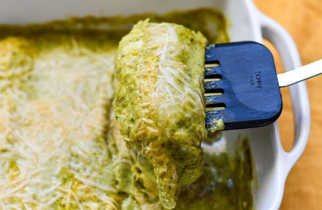 Venison Enchiladas with Poblano Cream Sauce