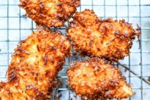 Coconut Crusted Fried American Paddlefish