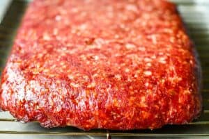 This ground and formed venison bacon or venison bacon can be made in a 9 X 13 pan using some of your deer from this season.