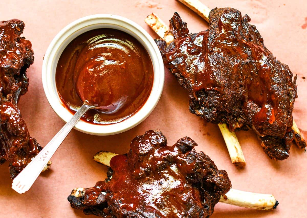 elk ribs with bbq sauce
