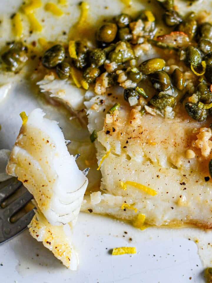 Walleye with Lemon Caper Sauce Recipe by Jeff Benda