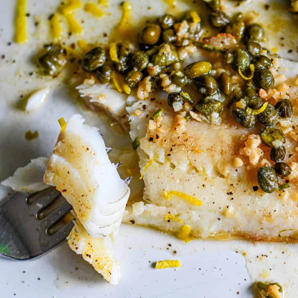 Walleye with Lemon Caper Sauce Recipe by Jeff Benda