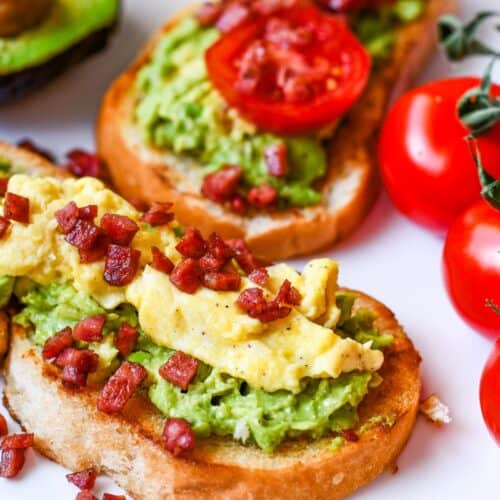 Avocado Toast with Egg and Deer Bacon Recipe