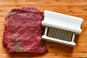 Tenderize your venison steak with a Jaccard meat tenderizer