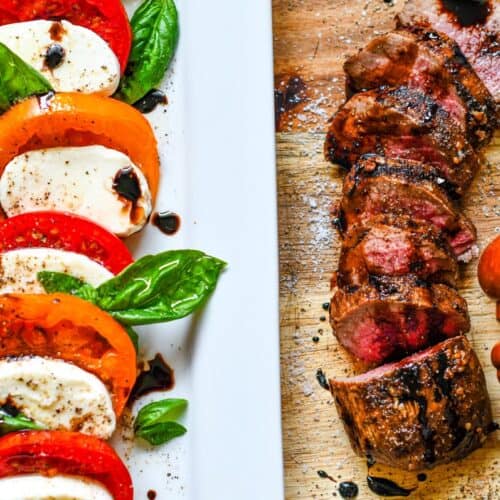 Grilled Venison Eye of Round Recipe with Caprese Salad by Jeff Benda