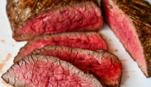 Medium Rare Grilled Venison Steak