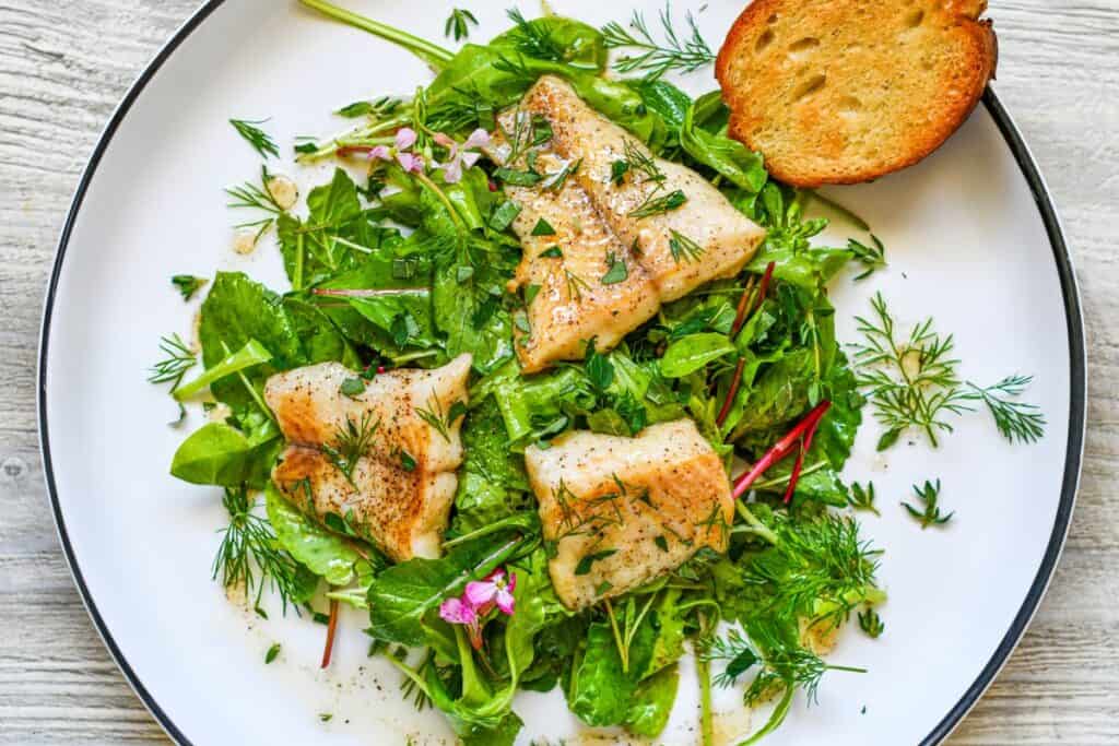 Northern Pike and Radish Greens Salad Recipe