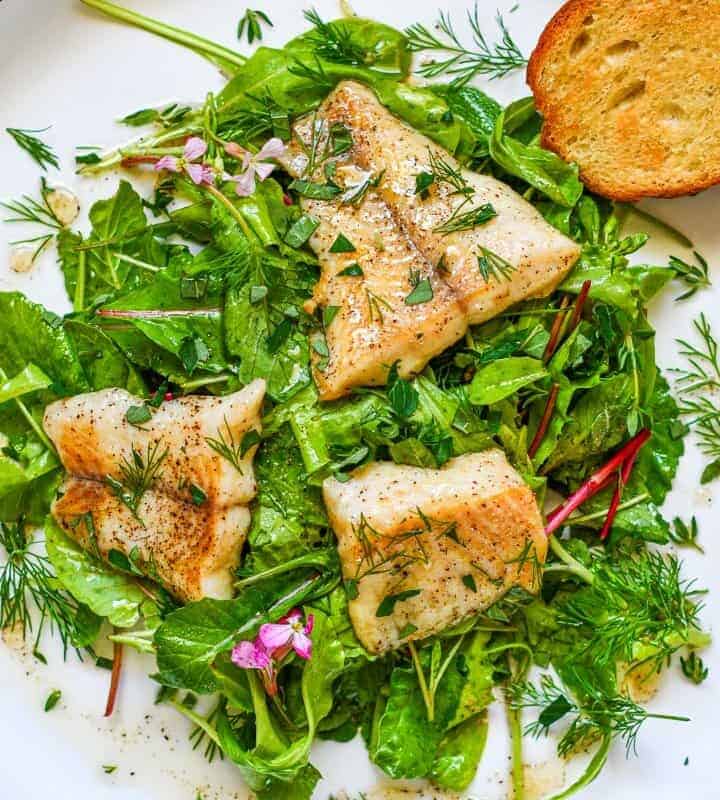 Northern Pike and Radish Greens Salad Recipe